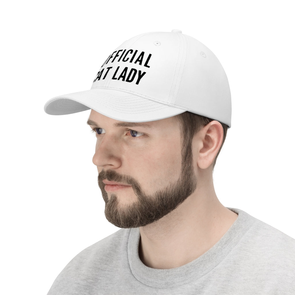 Official Cat Lady Embroidered Hat - Black