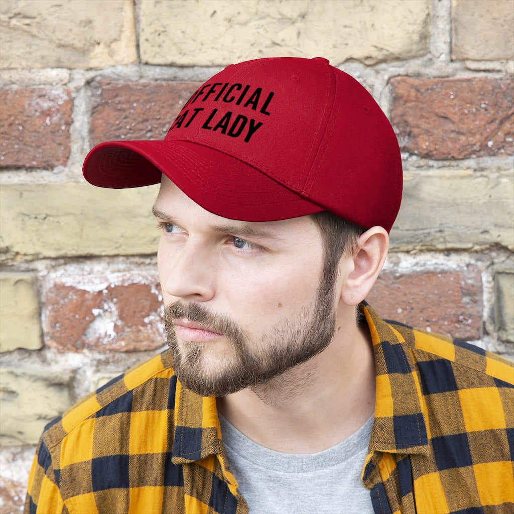 Official Cat Lady Embroidered Hat - Black