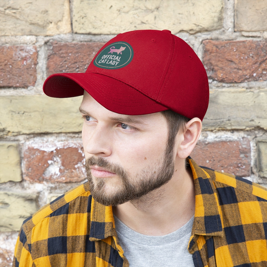 Official Cat Lady Badge Embroidered Hat