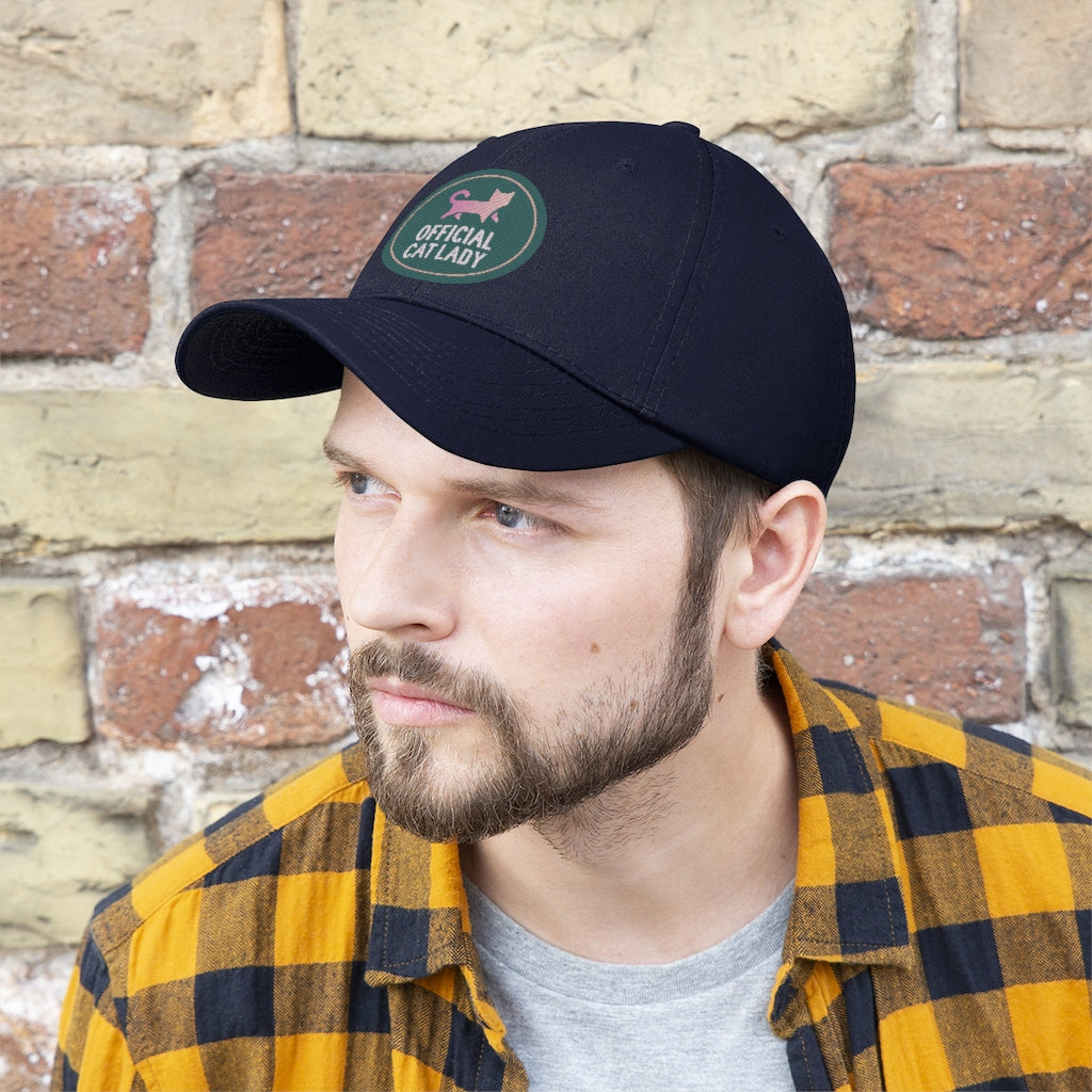 Official Cat Lady Badge Embroidered Hat