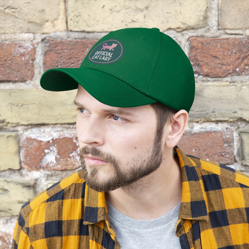 Official Cat Lady Badge Embroidered Hat