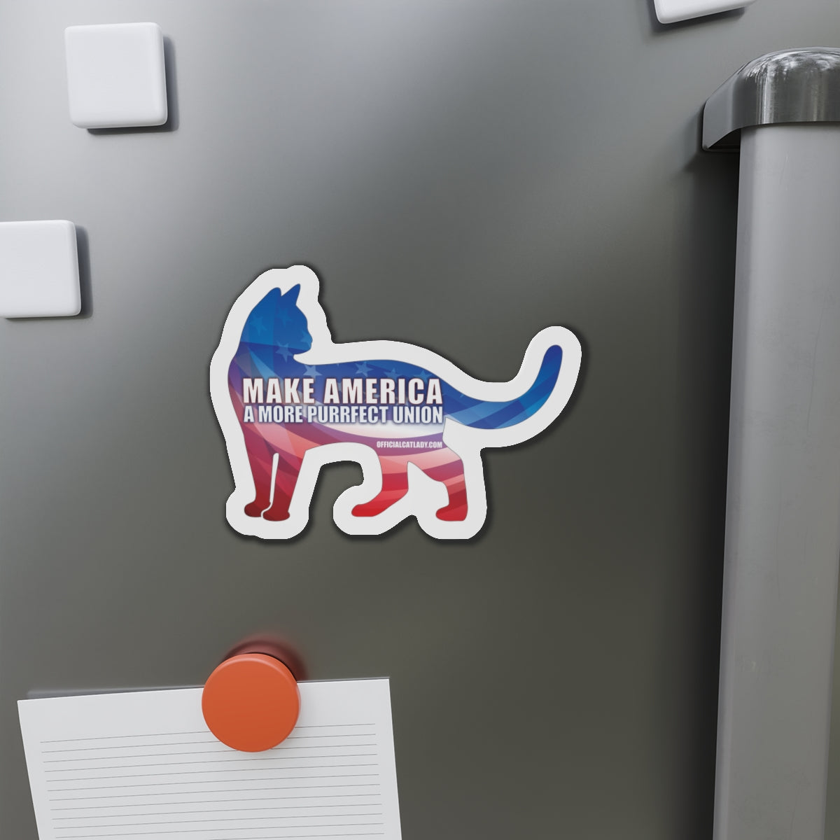 Make America A More Purrfect Union Die-Cut Cat Magnet