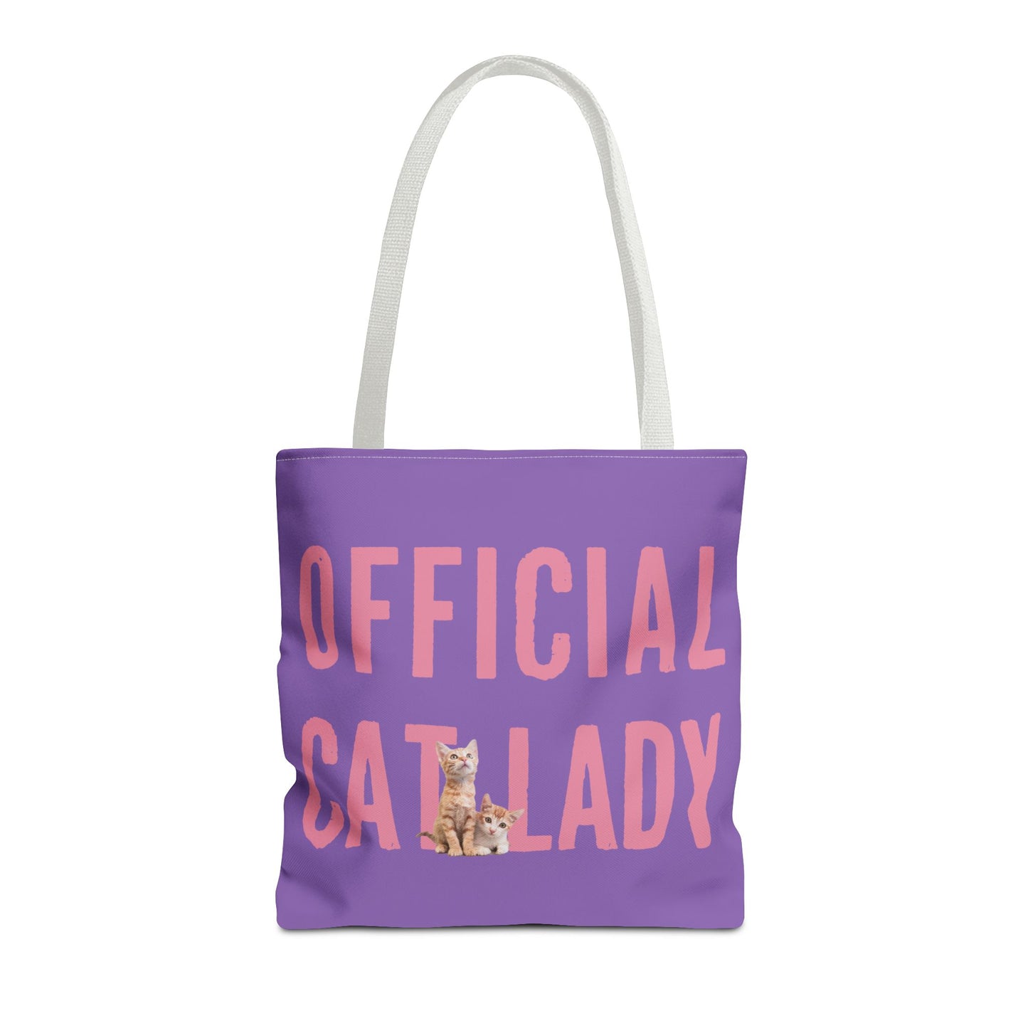 Pink Official Cat Lady Tote Bag - Purple