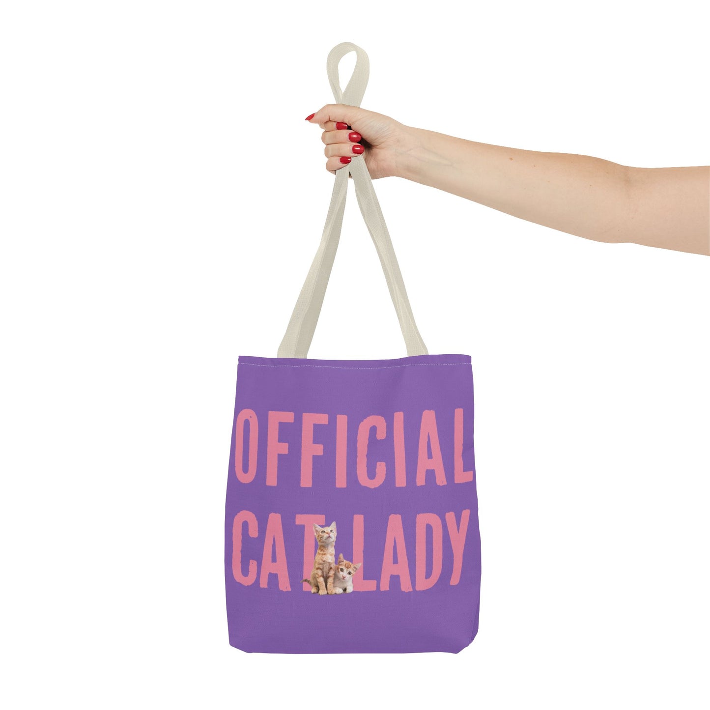 Pink Official Cat Lady Tote Bag - Purple