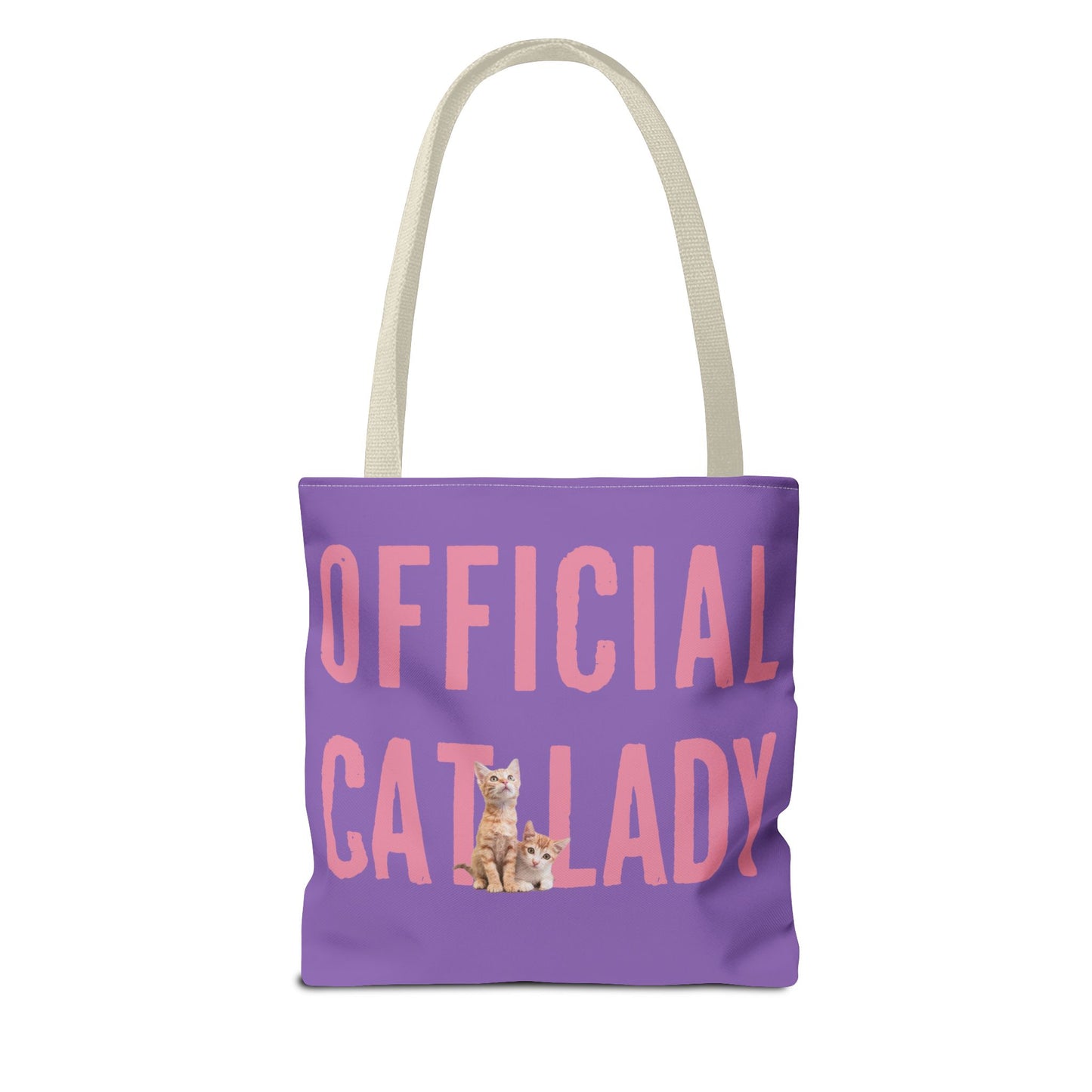 Pink Official Cat Lady Tote Bag - Purple