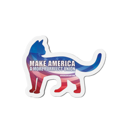 Make America A More Purrfect Union Die-Cut Cat Magnet