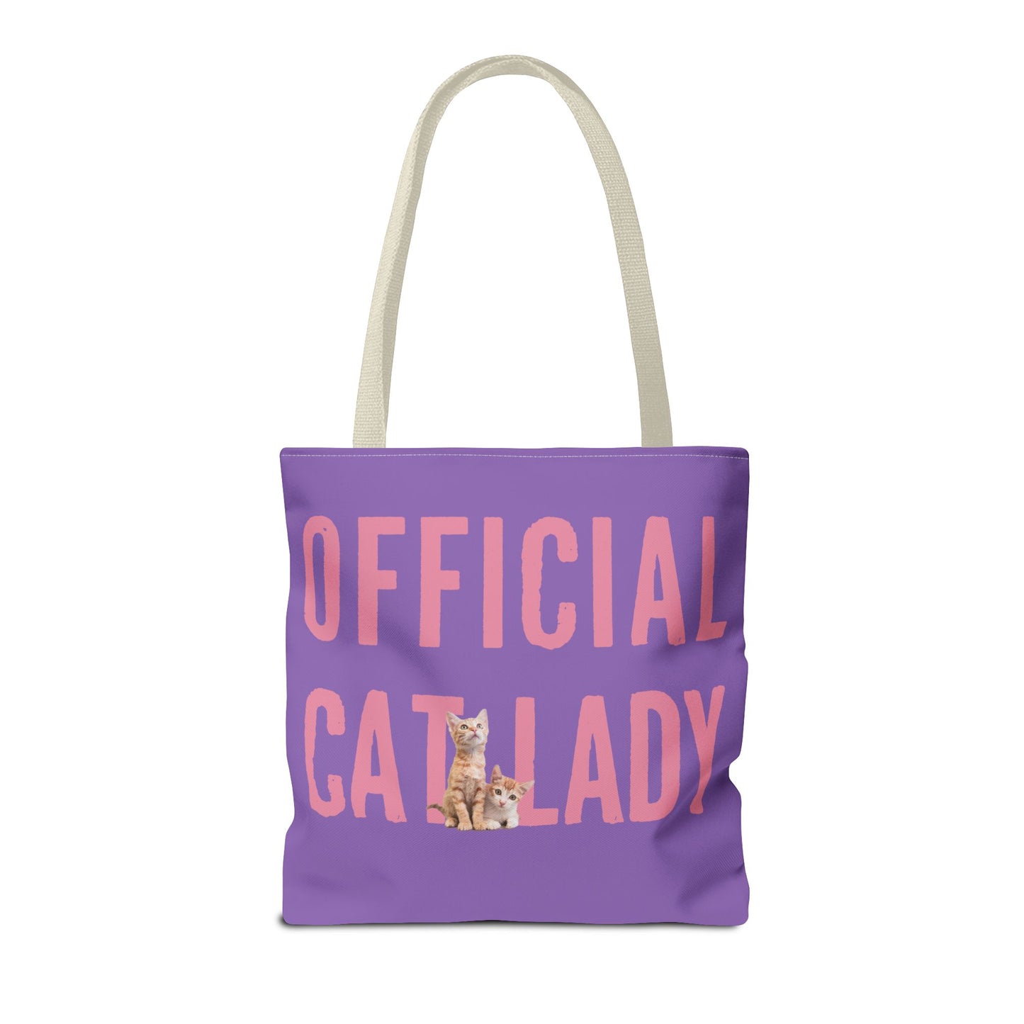 Pink Official Cat Lady Tote Bag - Purple