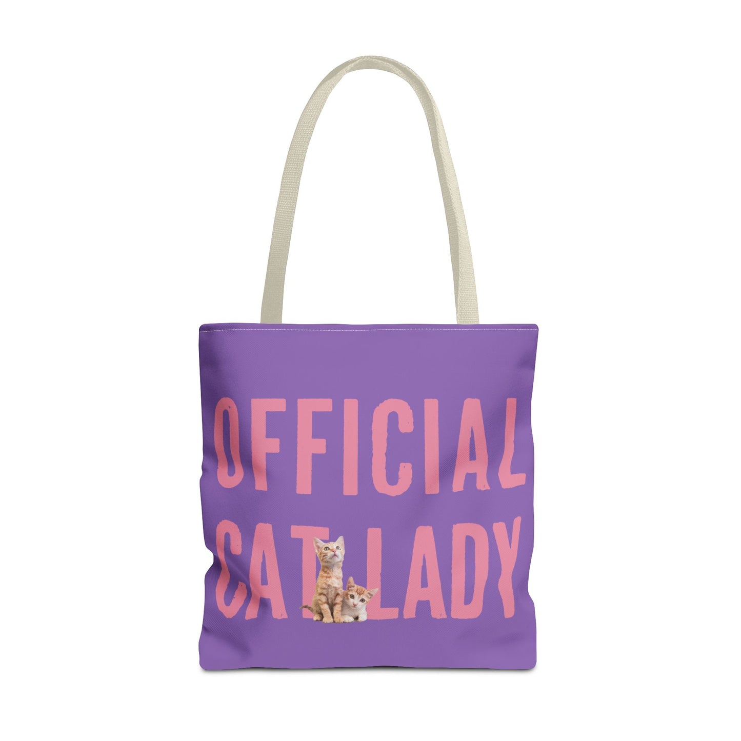 Pink Official Cat Lady Tote Bag - Purple