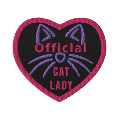 Official Cat Lady Embroidered patch