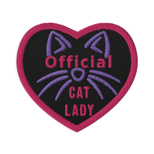 Official Cat Lady Embroidered patch