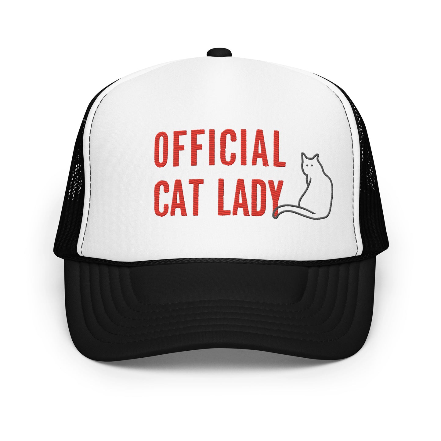 Original Official Cat Lady red design Foam Trucker Hat