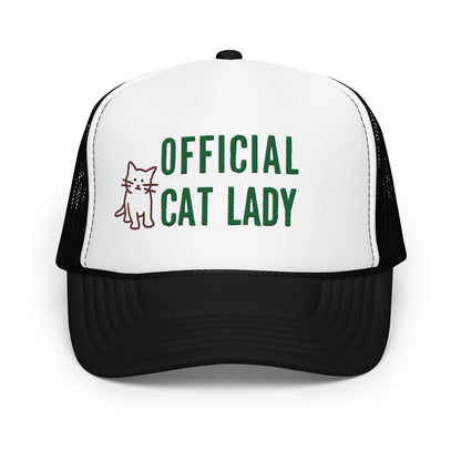 Original Official Cat Lady green design Foam Trucker hat
