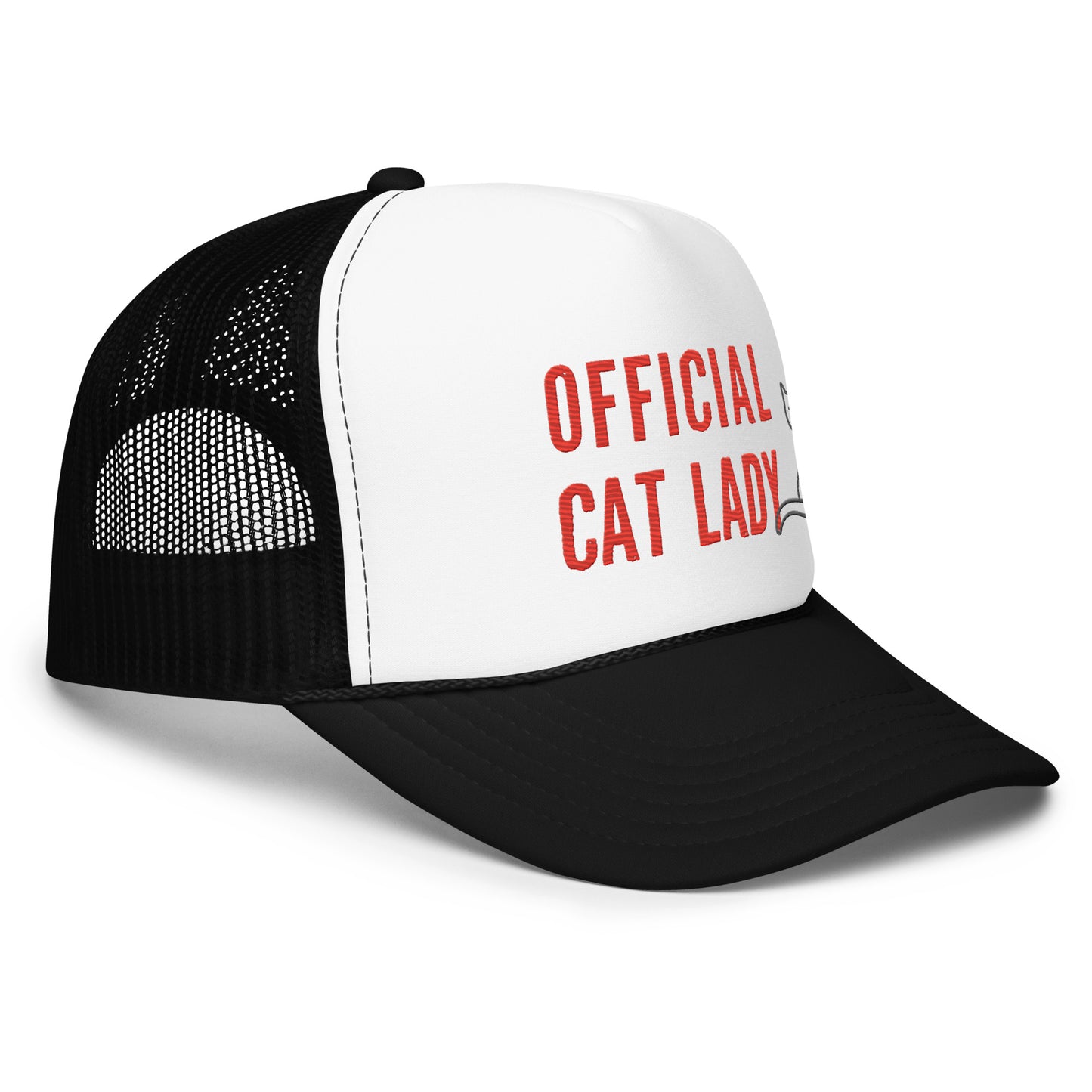 Original Official Cat Lady red design Foam Trucker Hat