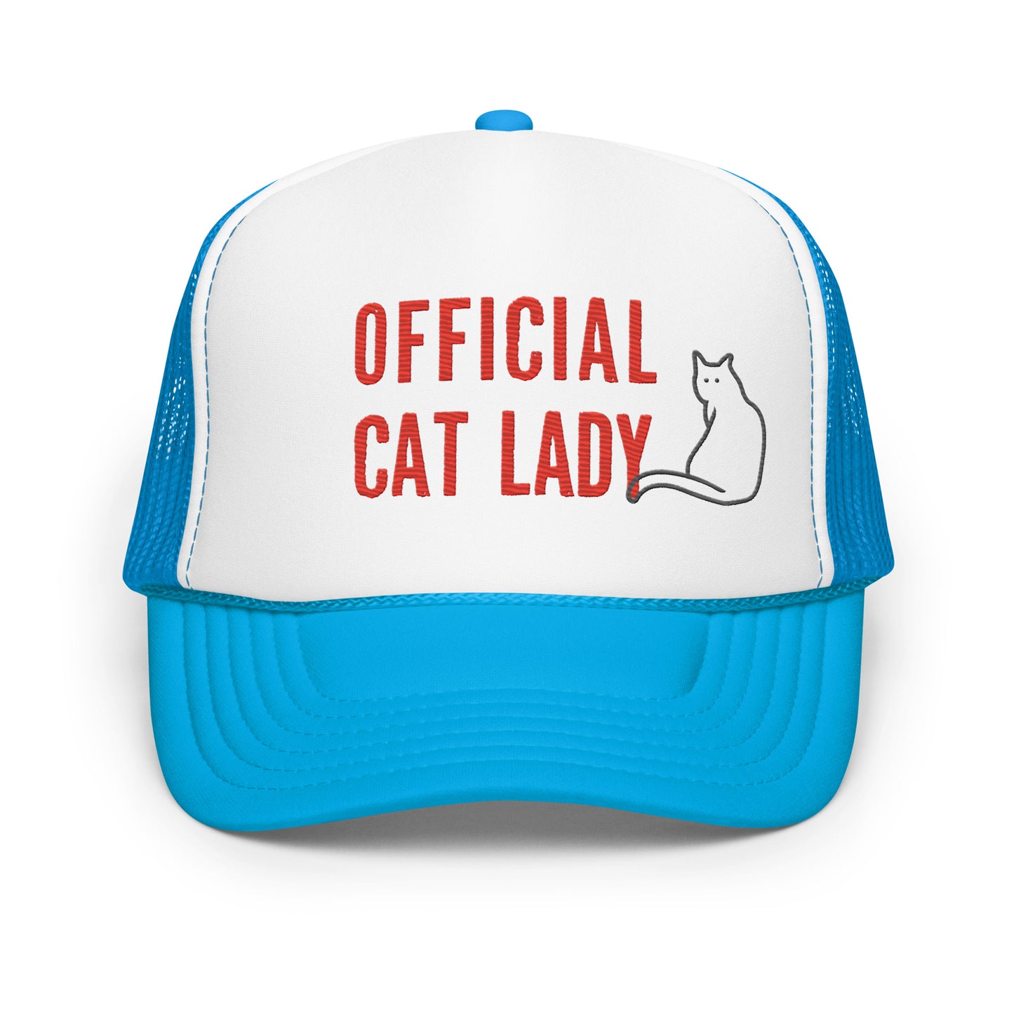 Original Official Cat Lady red design Foam Trucker Hat