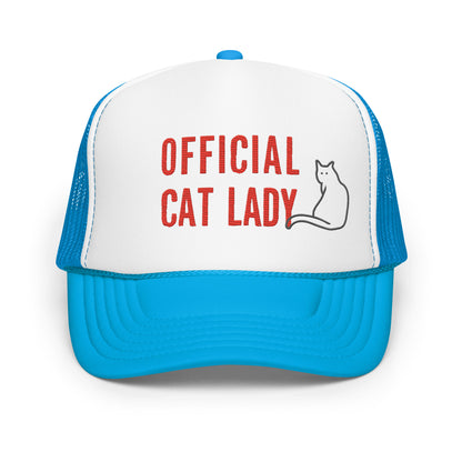 Original Official Cat Lady red design Foam Trucker Hat