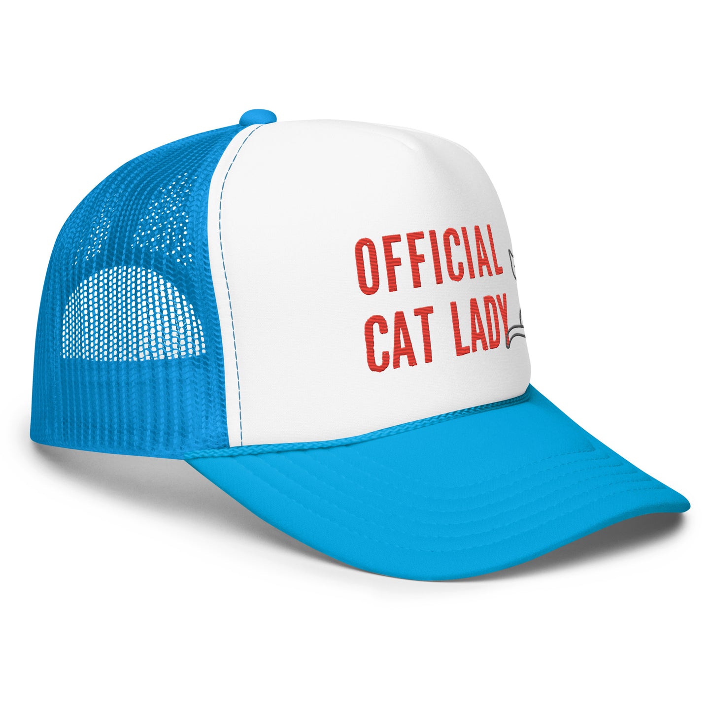 Original Official Cat Lady red design Foam Trucker Hat