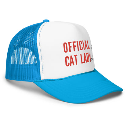 Original Official Cat Lady red design Foam Trucker Hat