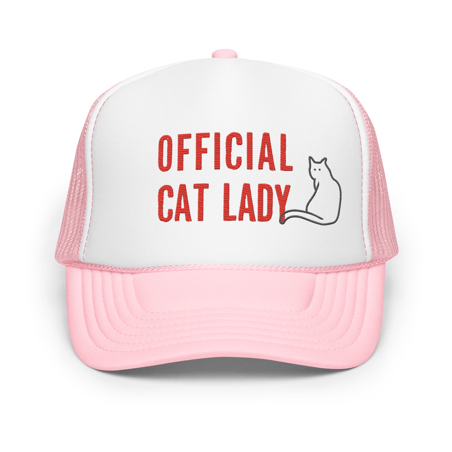 Original Official Cat Lady red design Foam Trucker Hat