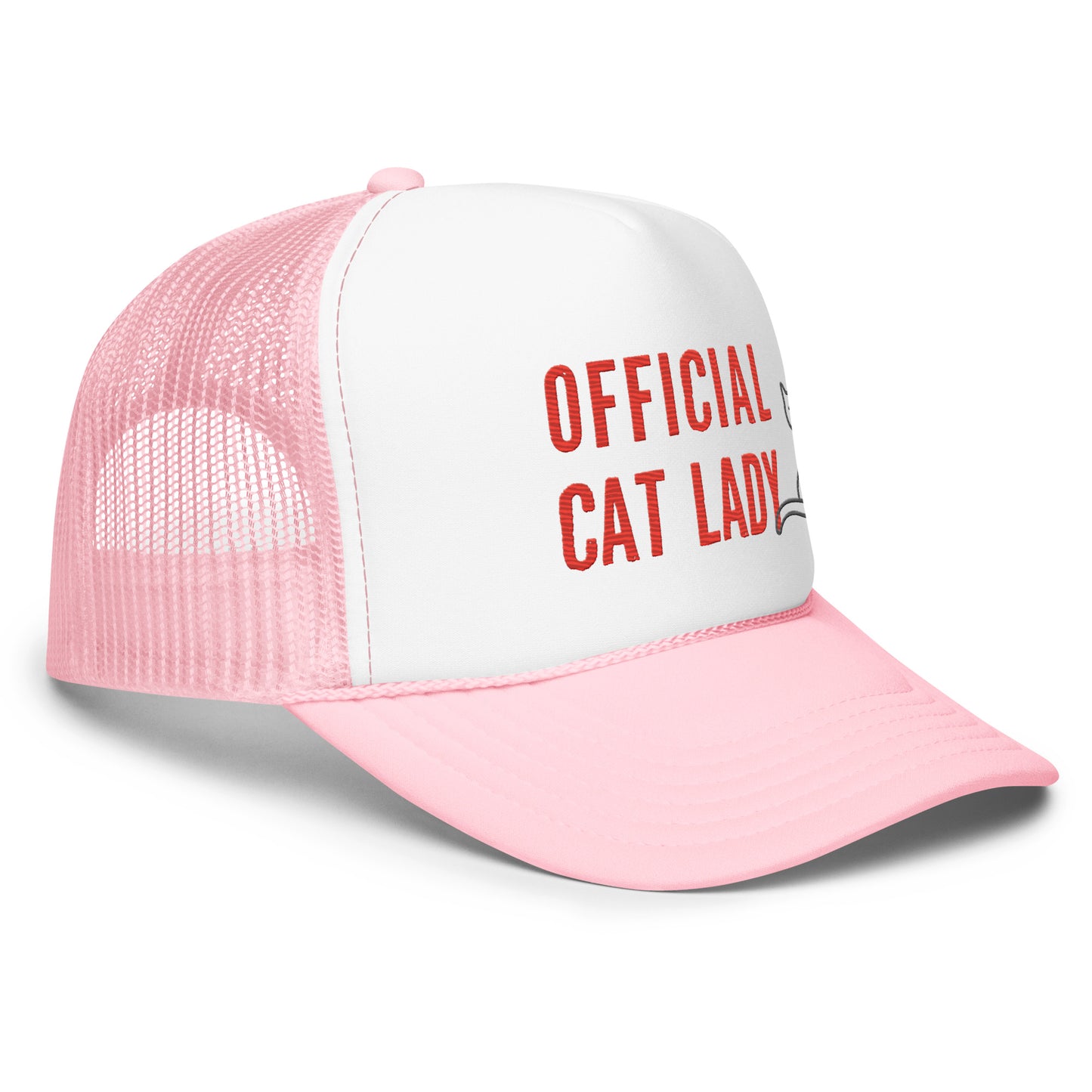 Original Official Cat Lady red design Foam Trucker Hat