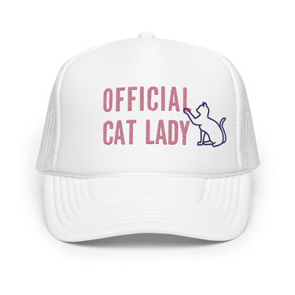 Original Official Cat Lady pink design Foam Trucker hat