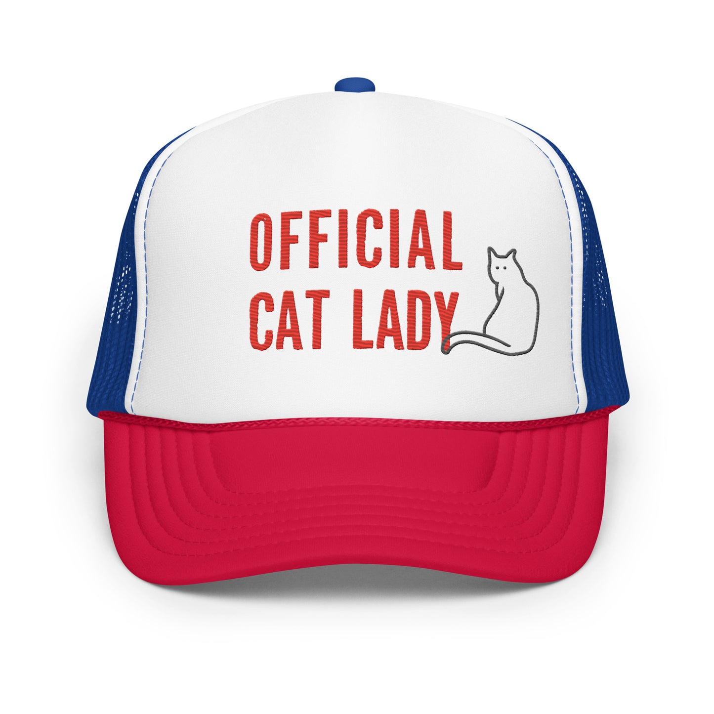 Original Official Cat Lady red design Foam Trucker Hat