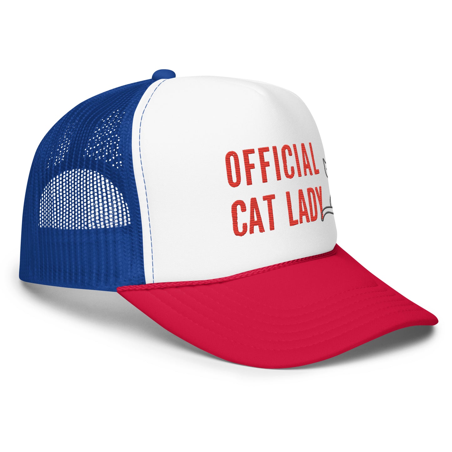 Original Official Cat Lady red design Foam Trucker Hat