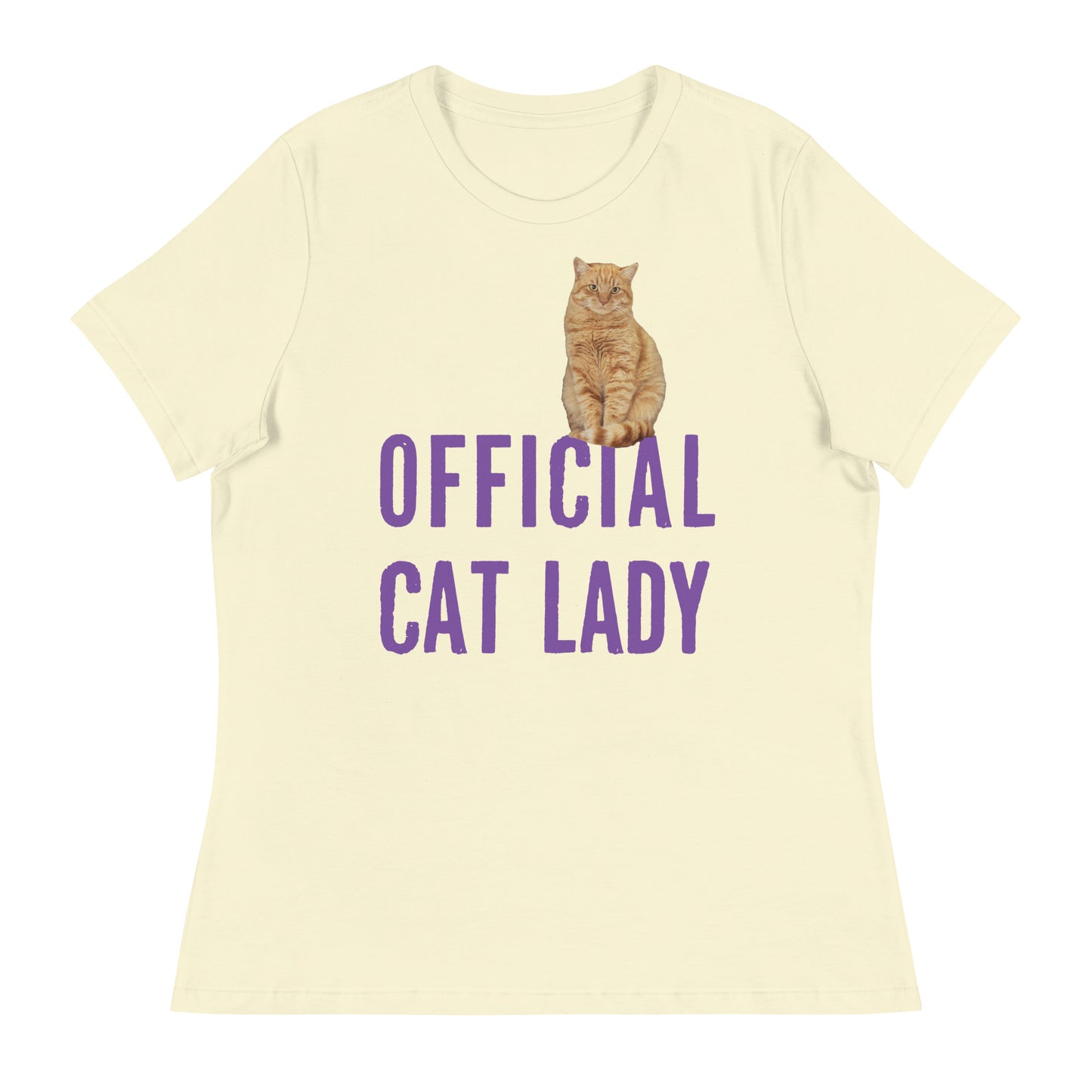 Purple Official Cat Lady Women's Fit Relaxed T-Shirt