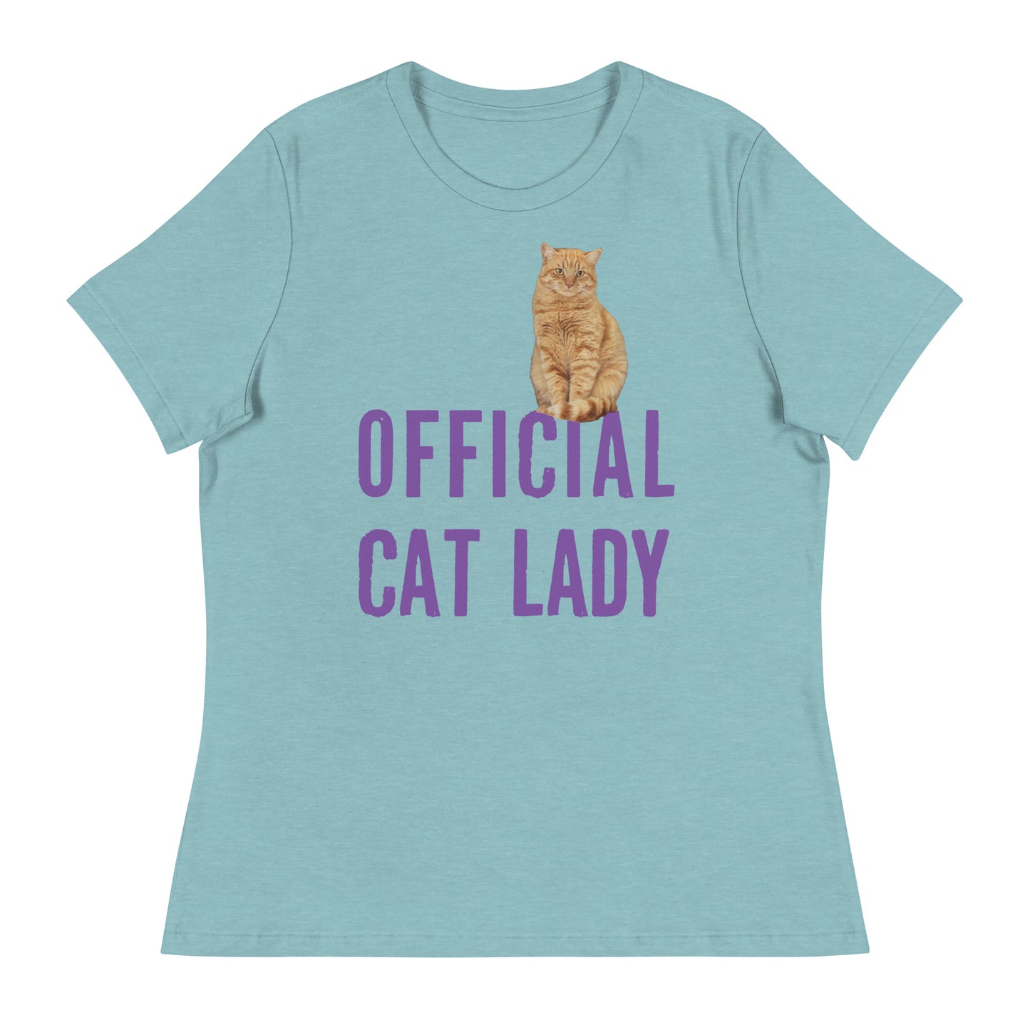 Purple Official Cat Lady Women's Fit Relaxed T-Shirt