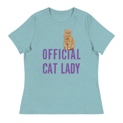 Purple Official Cat Lady Women's Fit Relaxed T-Shirt