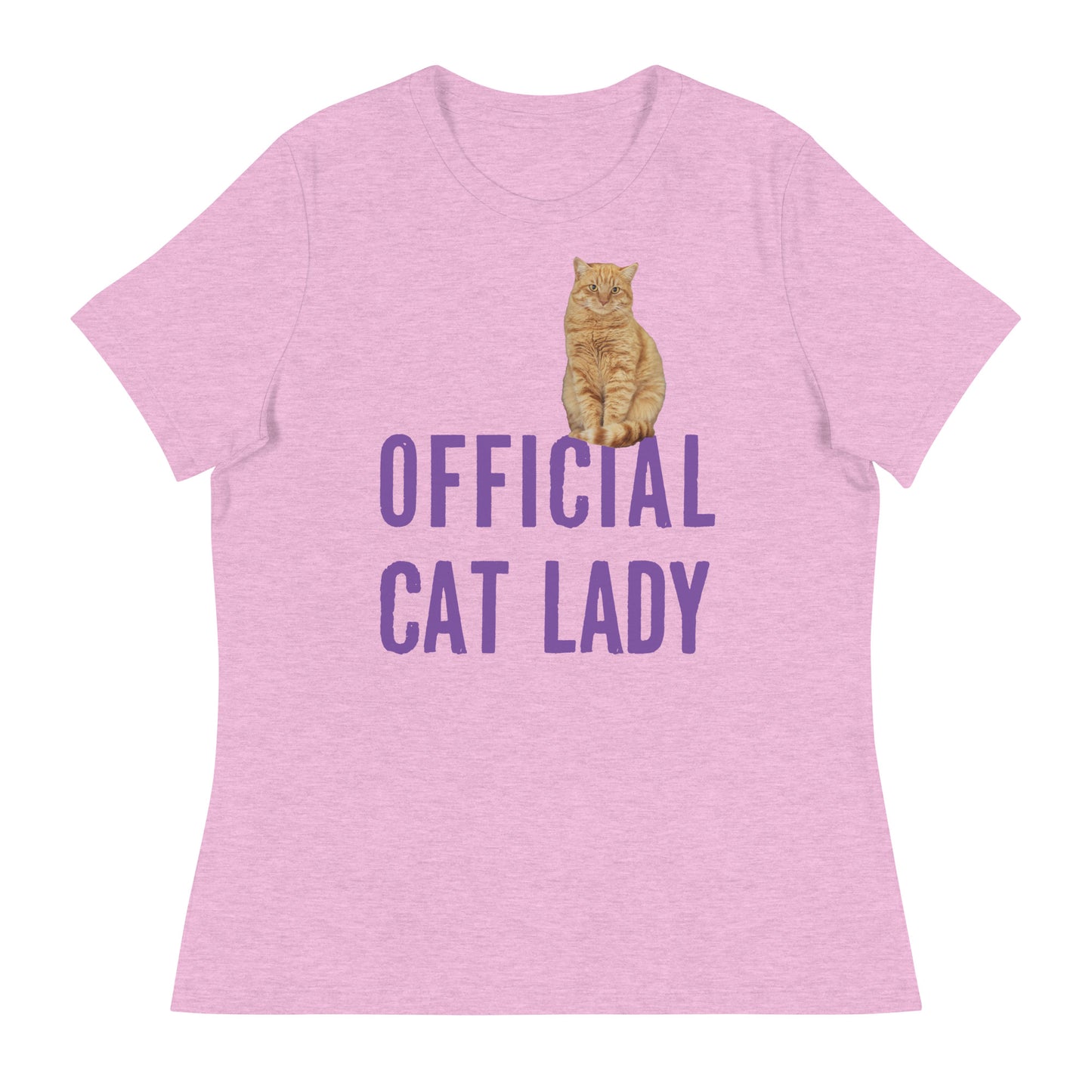 Purple Official Cat Lady Women's Fit Relaxed T-Shirt