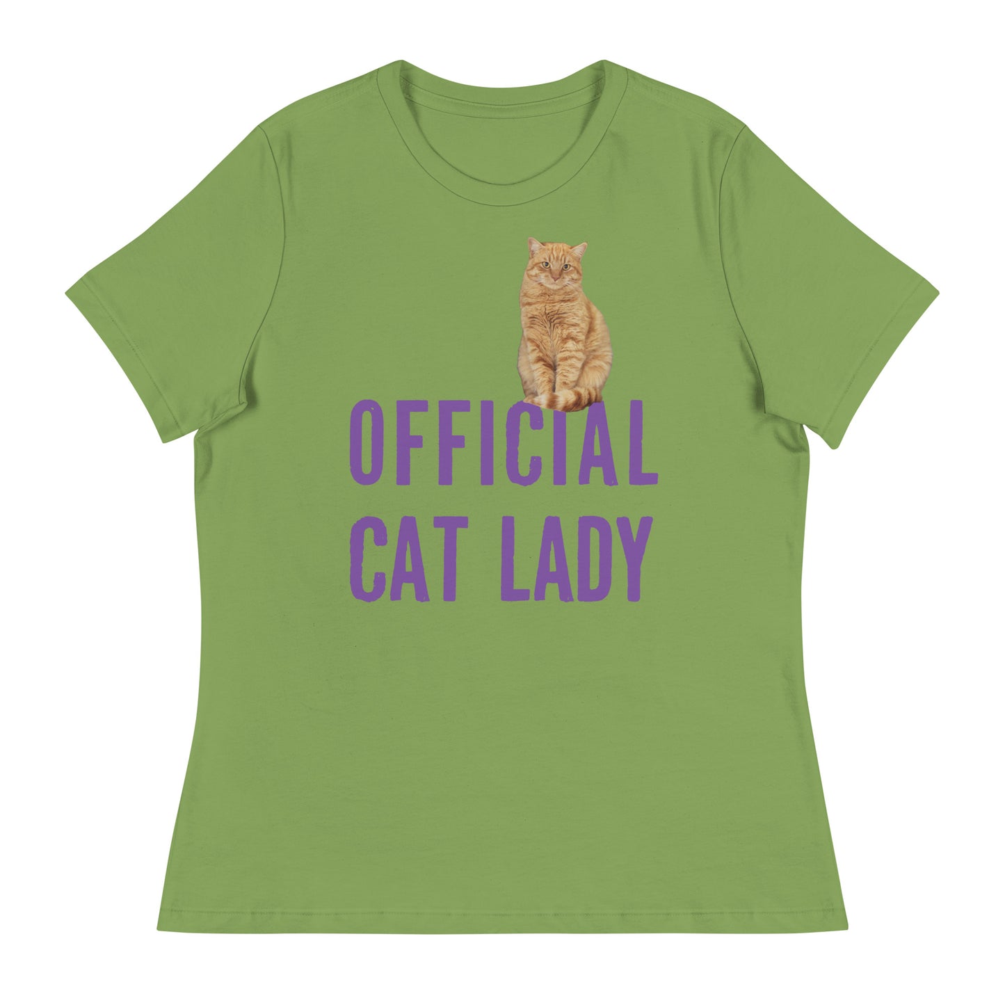 Purple Official Cat Lady Women's Fit Relaxed T-Shirt