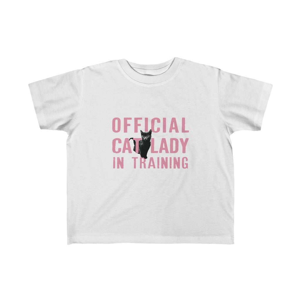 Official Cat Lady In Training Toddler Tee - Pink