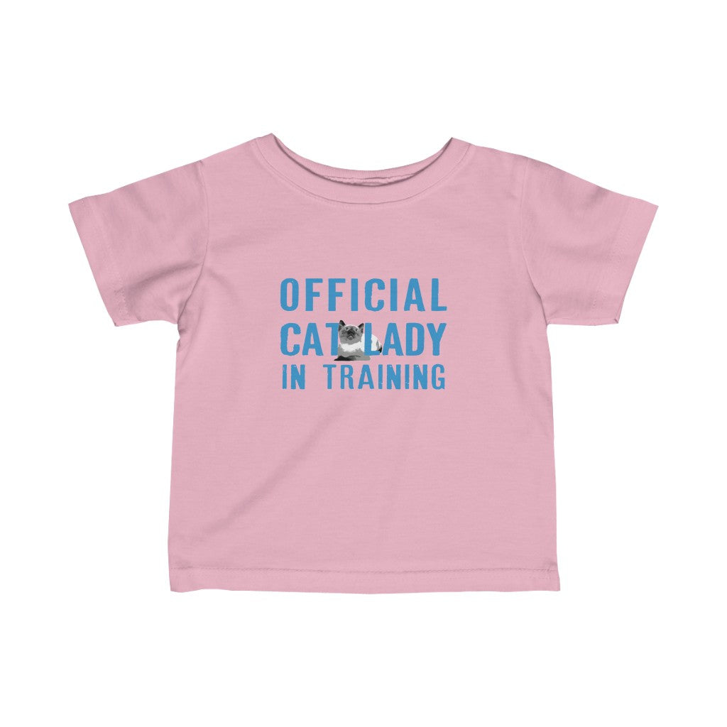 Official Cat Lady In Training Infant Tee - Blue