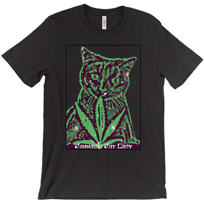 Cannabis Cat Lady Unisex T-Shirts
