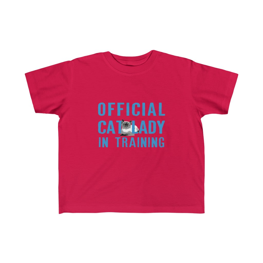 Official Cat Lady In Training Toddler Tee - Blue