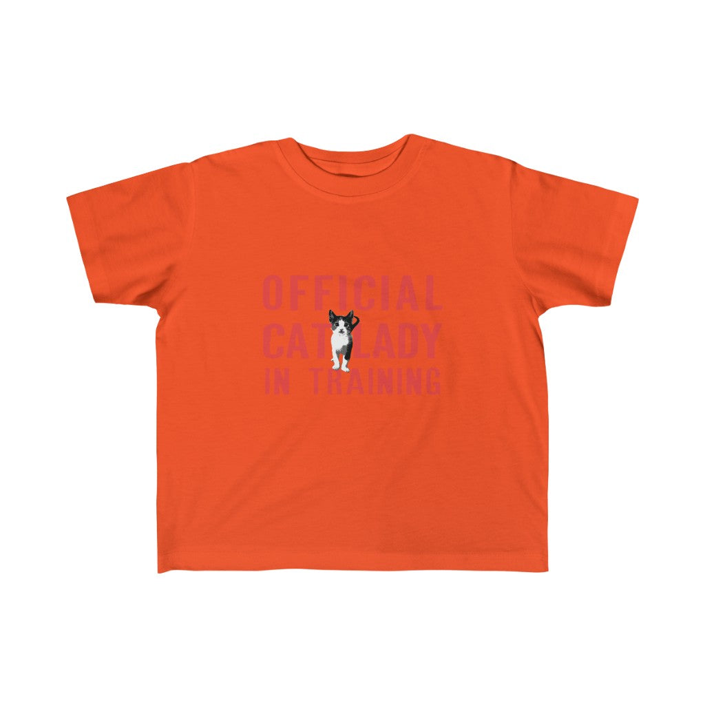 Official Cat Lady In Training Toddler Tee - Red