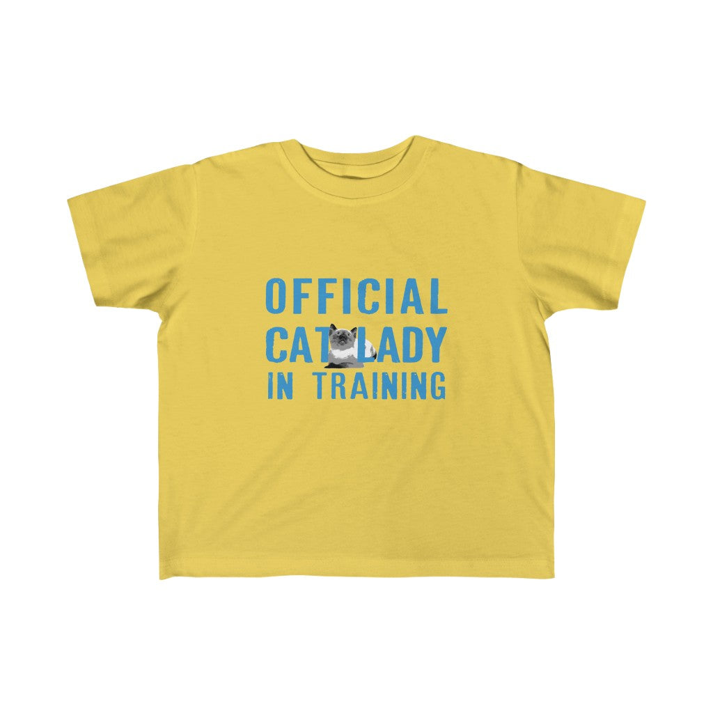 Official Cat Lady In Training Toddler Tee - Blue