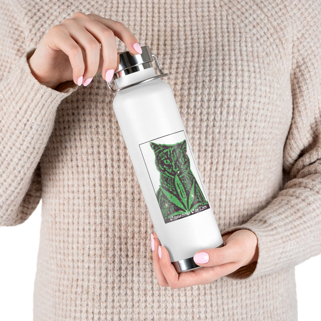 Cannabis Cat Lady 22oz Vacuum Insulated Bottle