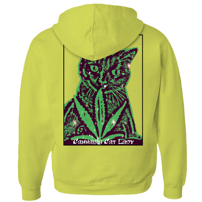 Cannabis Cat Lady Zip-Up Hoodie