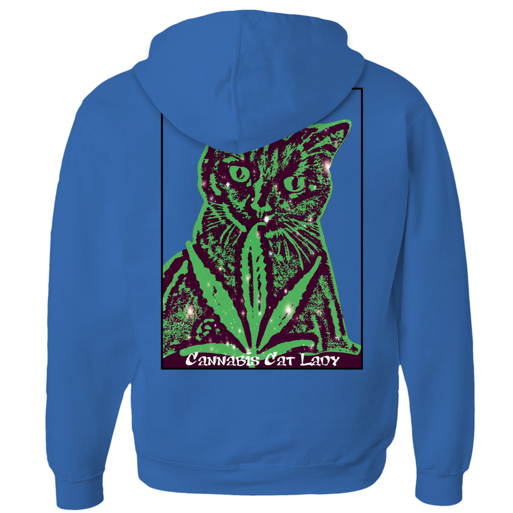 Cannabis Cat Lady Zip-Up Hoodie