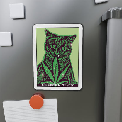 Cannabis Cat Lady Rectangle Magnet