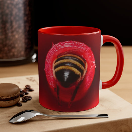 Bee in a Feeder Red Coffee Mug, 11oz