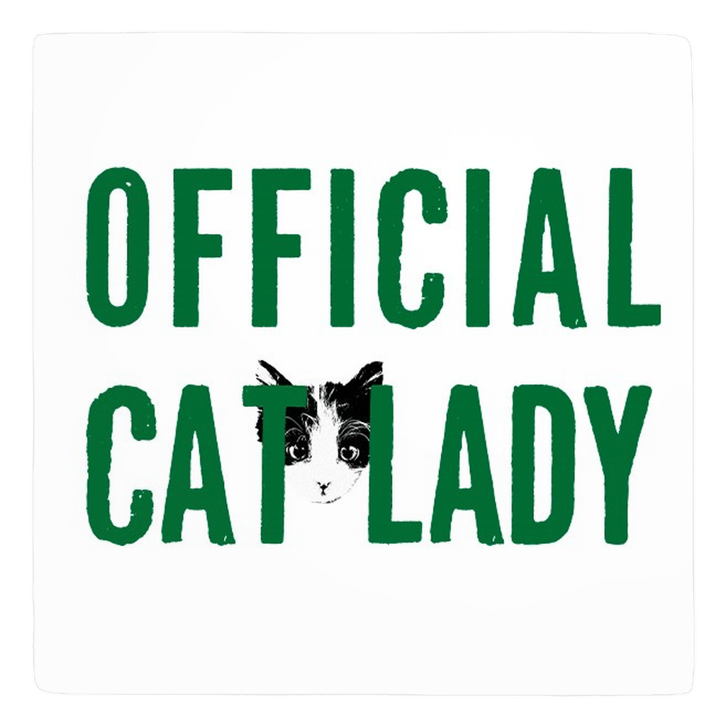 Official Cat Lady Metal Magnet - Green