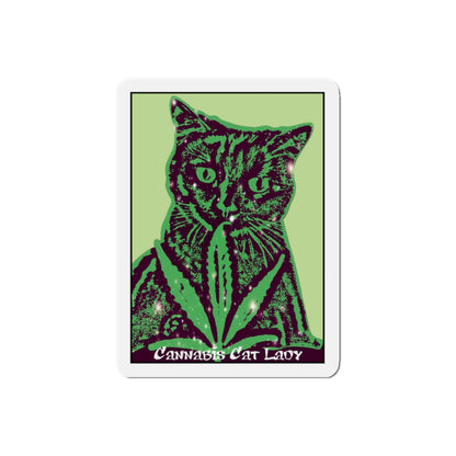 Cannabis Cat Lady Rectangle Magnet