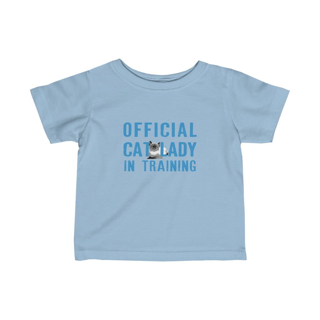 Official Cat Lady In Training Infant Tee - Blue