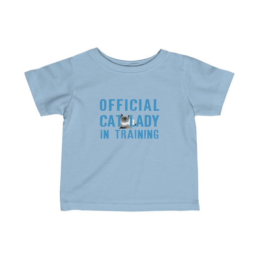 Official Cat Lady In Training Infant Tee - Blue