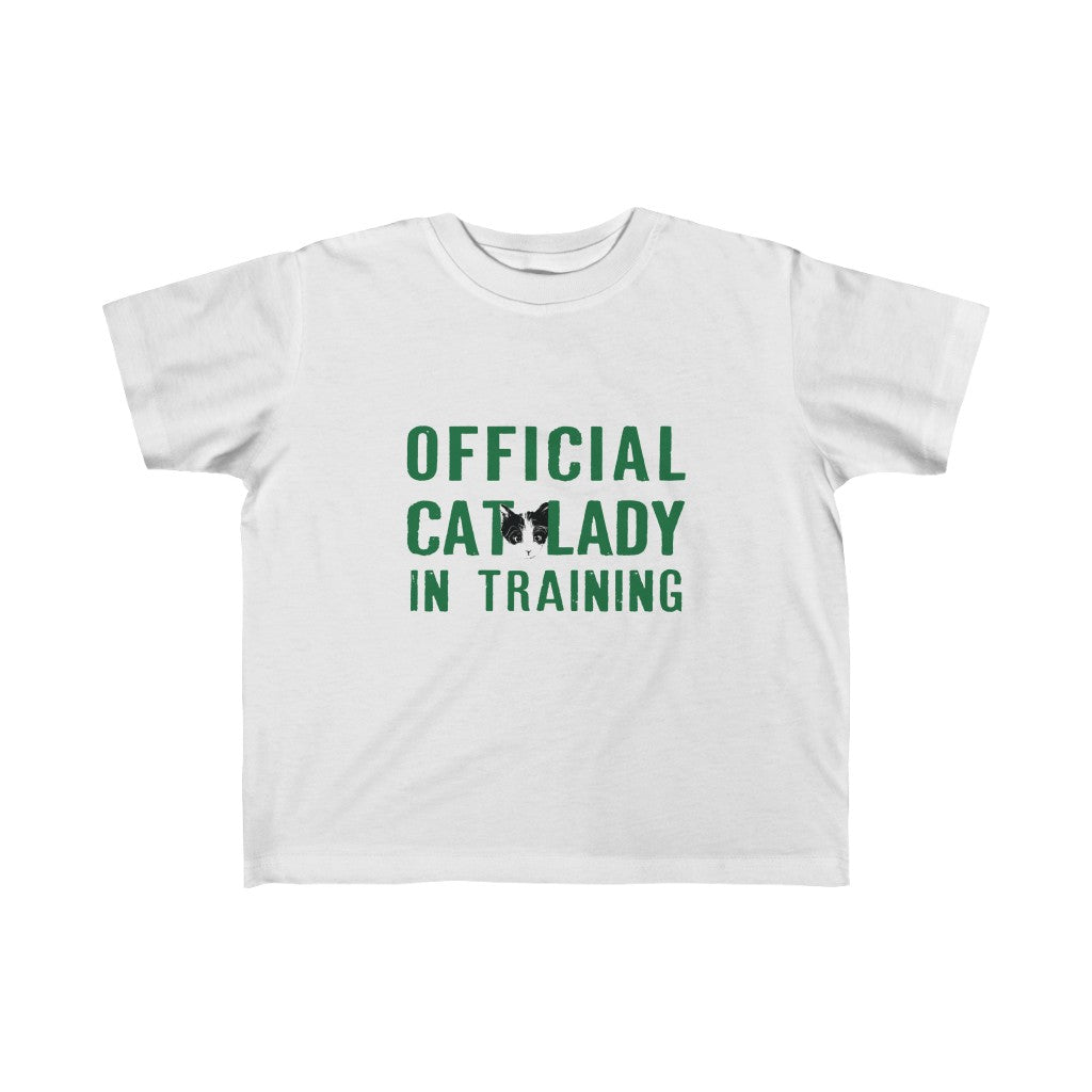 Official Cat Lady In Training Toddler Tee - Green