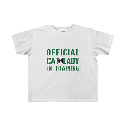 Official Cat Lady In Training Toddler Tee - Green