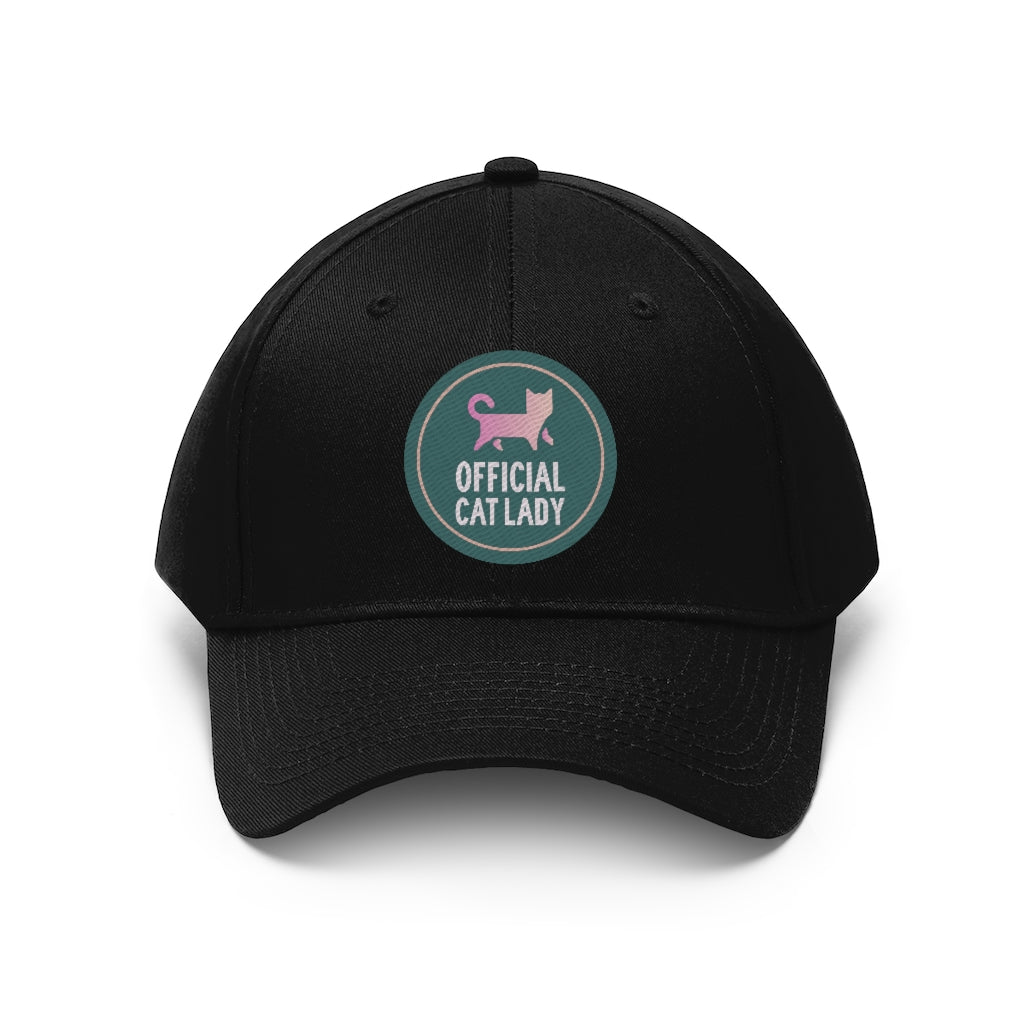 Official Cat Lady Badge Embroidered Hat