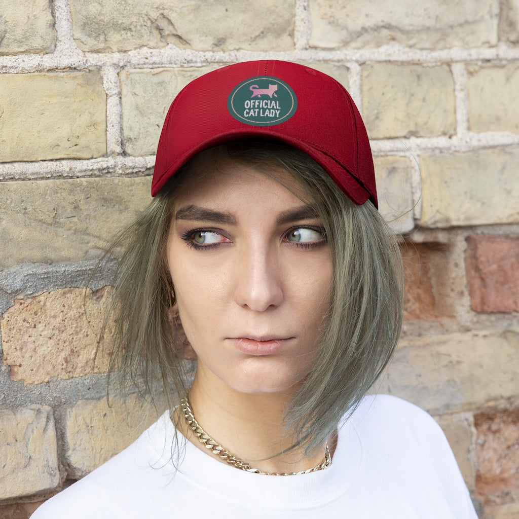 Official Cat Lady Badge Embroidered Hat
